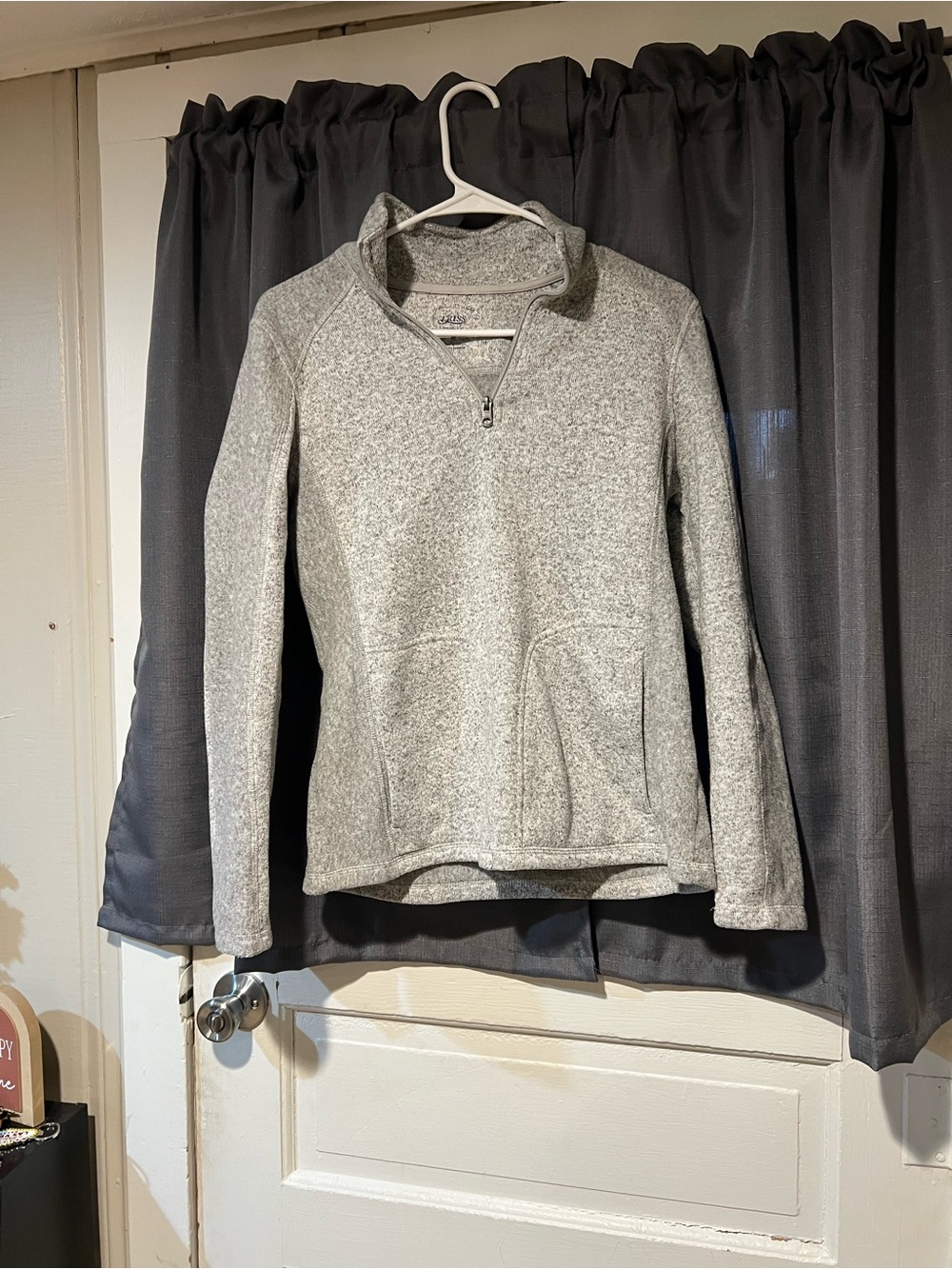 Bass Gray Quarter-Zip Pullover Jacket